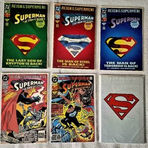 Reign of the Supermen DC Comics Lot of 6 Superman Comics 1993